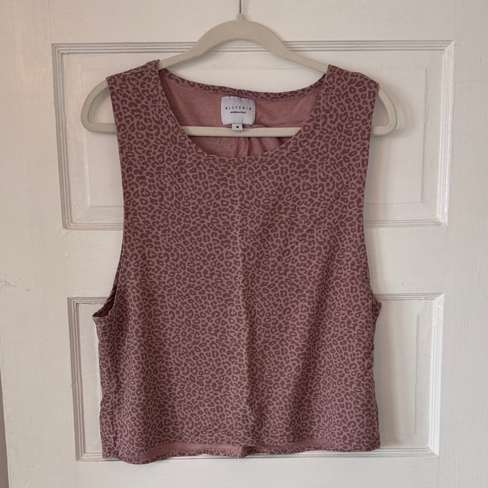 ALLFENIX Mauve Animal Print Tank Top | Super soft fabric